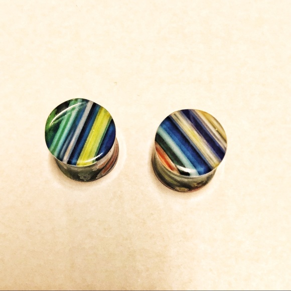 Double Flare Acrylic Multicolor Ear Gauges/Plugs - Picture 3 of 6